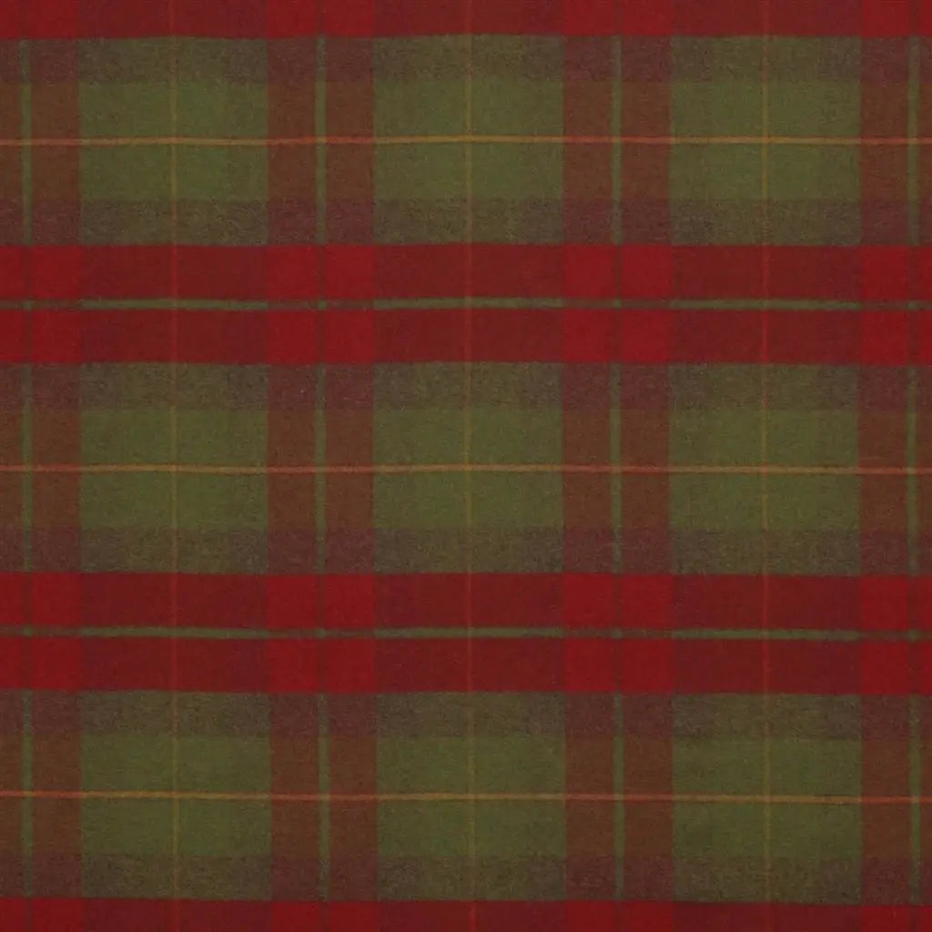Coach Road Tartan Fabric by Ralph Lauren in Crimson
