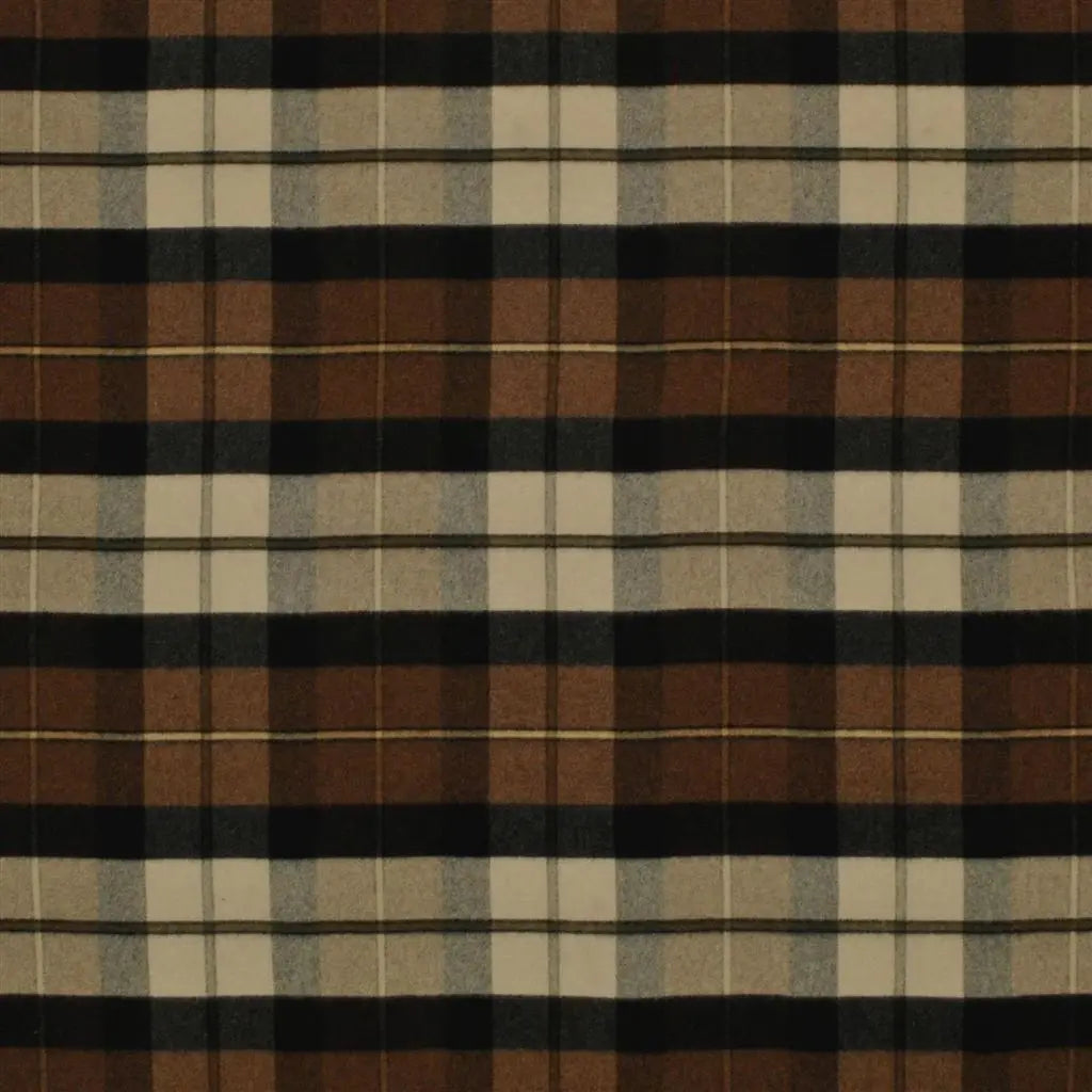 Coach Road Tartan Fabric by Ralph Lauren in Otter