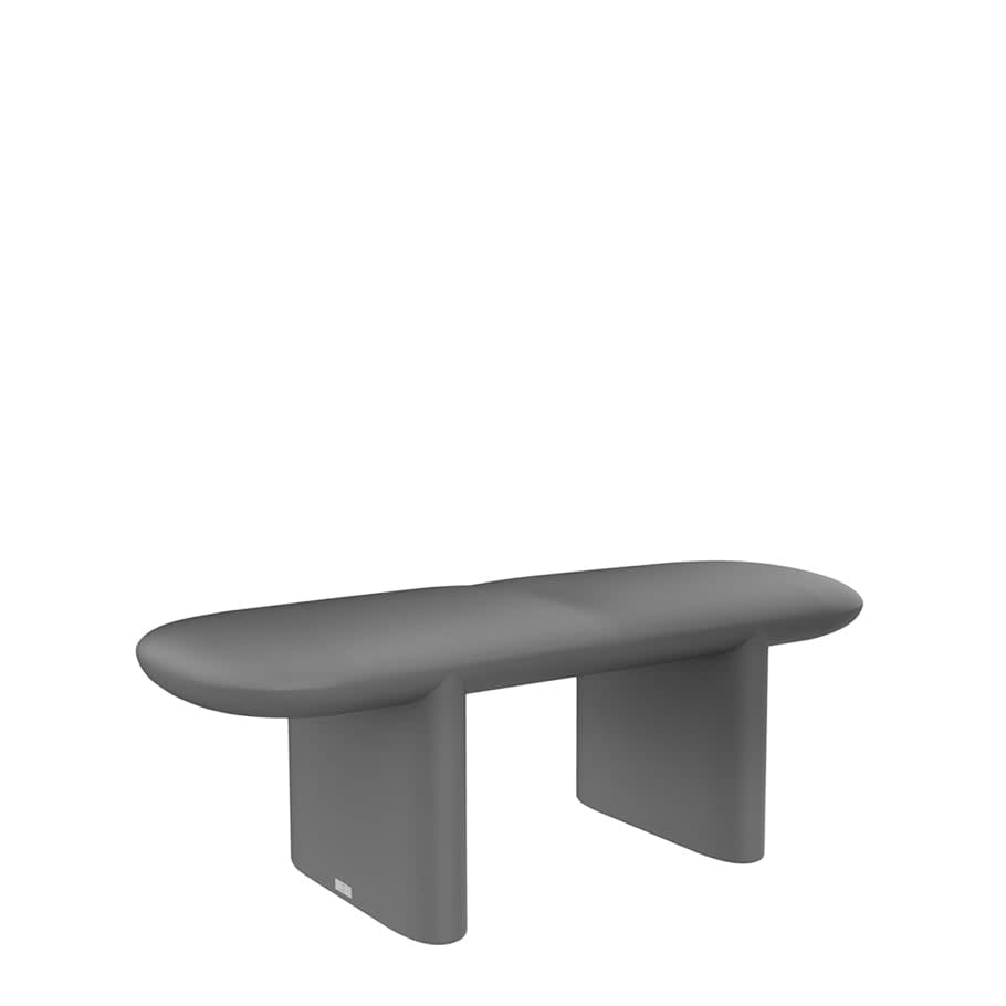 Chill Backless Bench 120 by JANUS et Cie in Urban Grey