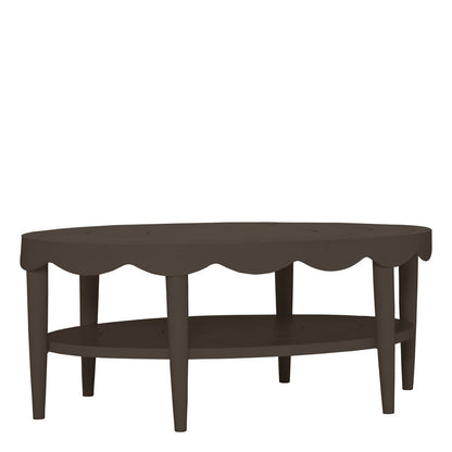 Sash Cocktail Table Oval 122 by JANUS et Cie in Pewter