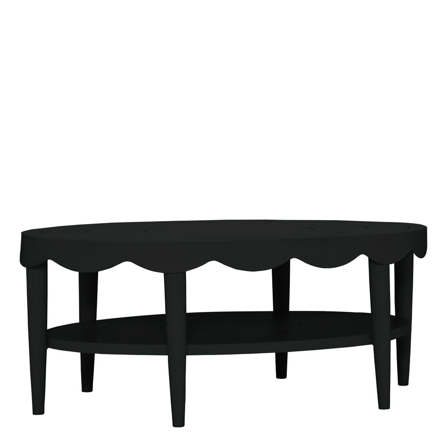 Sash Cocktail Table Oval 122 by JANUS et Cie in Slate