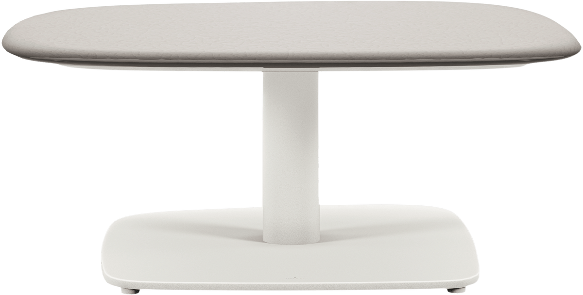 Boheme Indoor Stone Top Cocktail Table Rectangle 81 by JANUS et Cie in Talc/Mojave