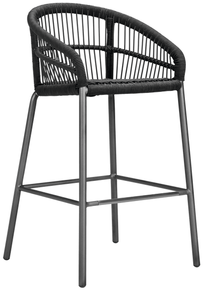 Nexus Barstool With Arms by JANUS et Cie in Graphite/Gunmetal