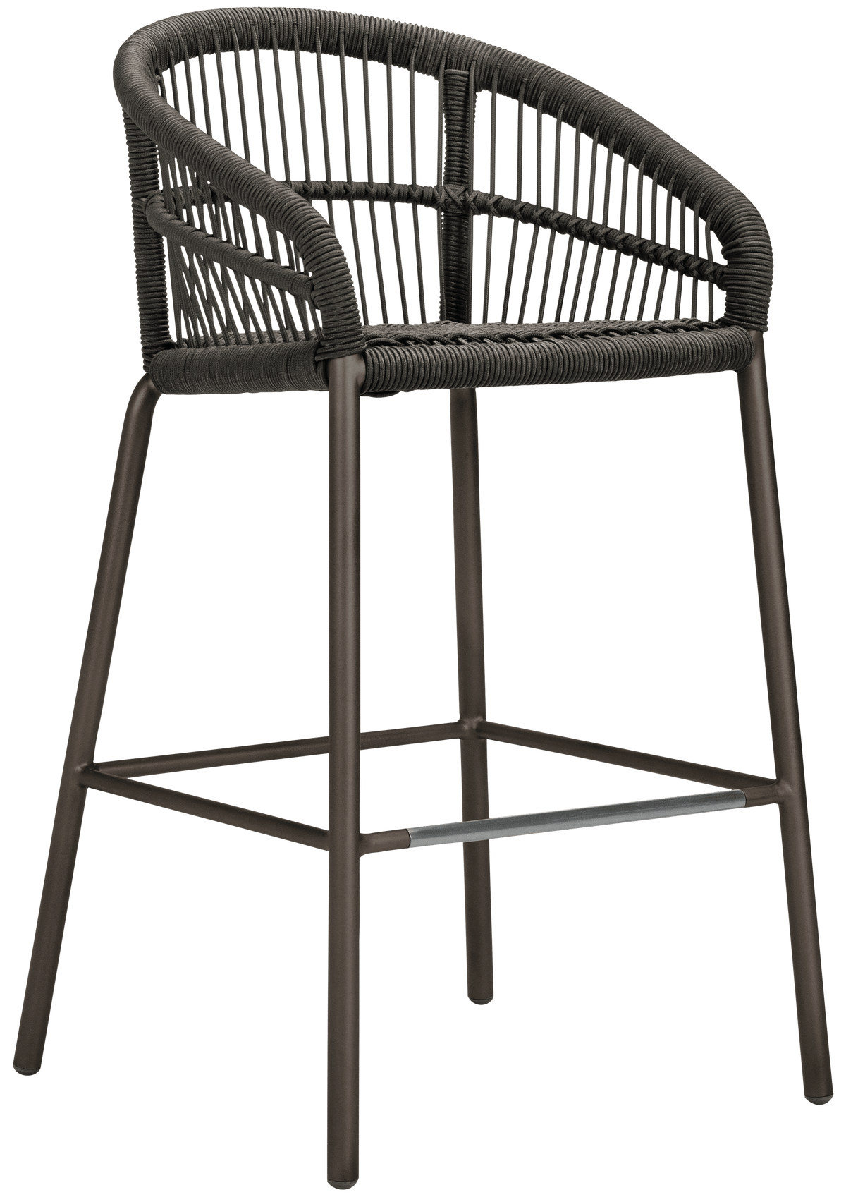 Nexus Barstool With Arms by JANUS et Cie in Bronze/Cocoa