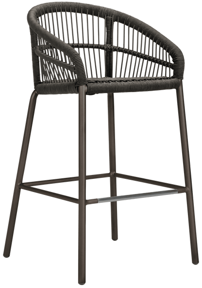 Nexus Barstool With Arms by JANUS et Cie in Bronze/Cocoa