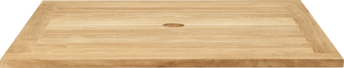 JANUSCAFÉ Teak Top Square 36 with Umbrella Hole by JANUS et Cie in Natural