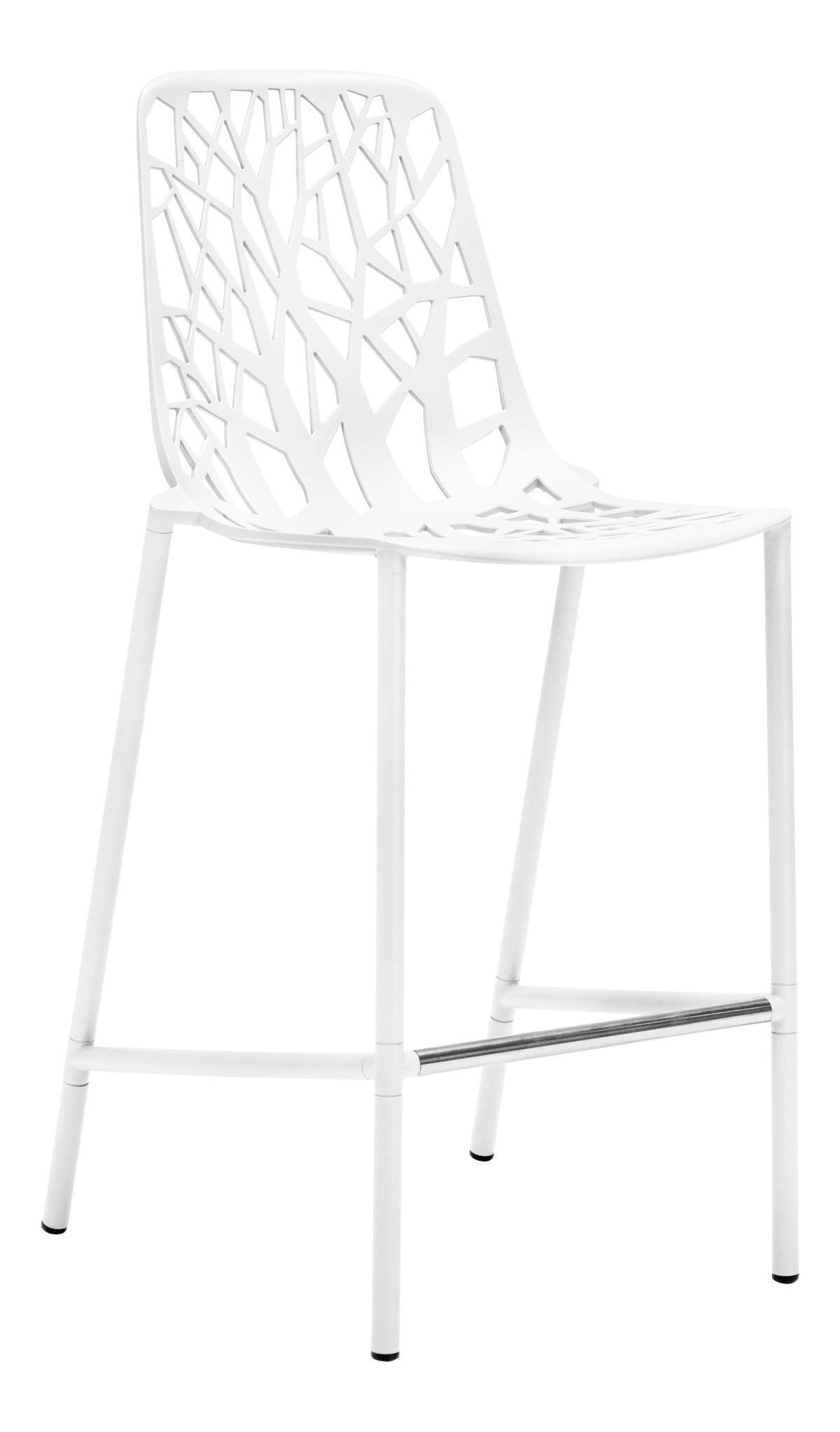 Forest High Back Counter Stool by JANUS et Cie in White