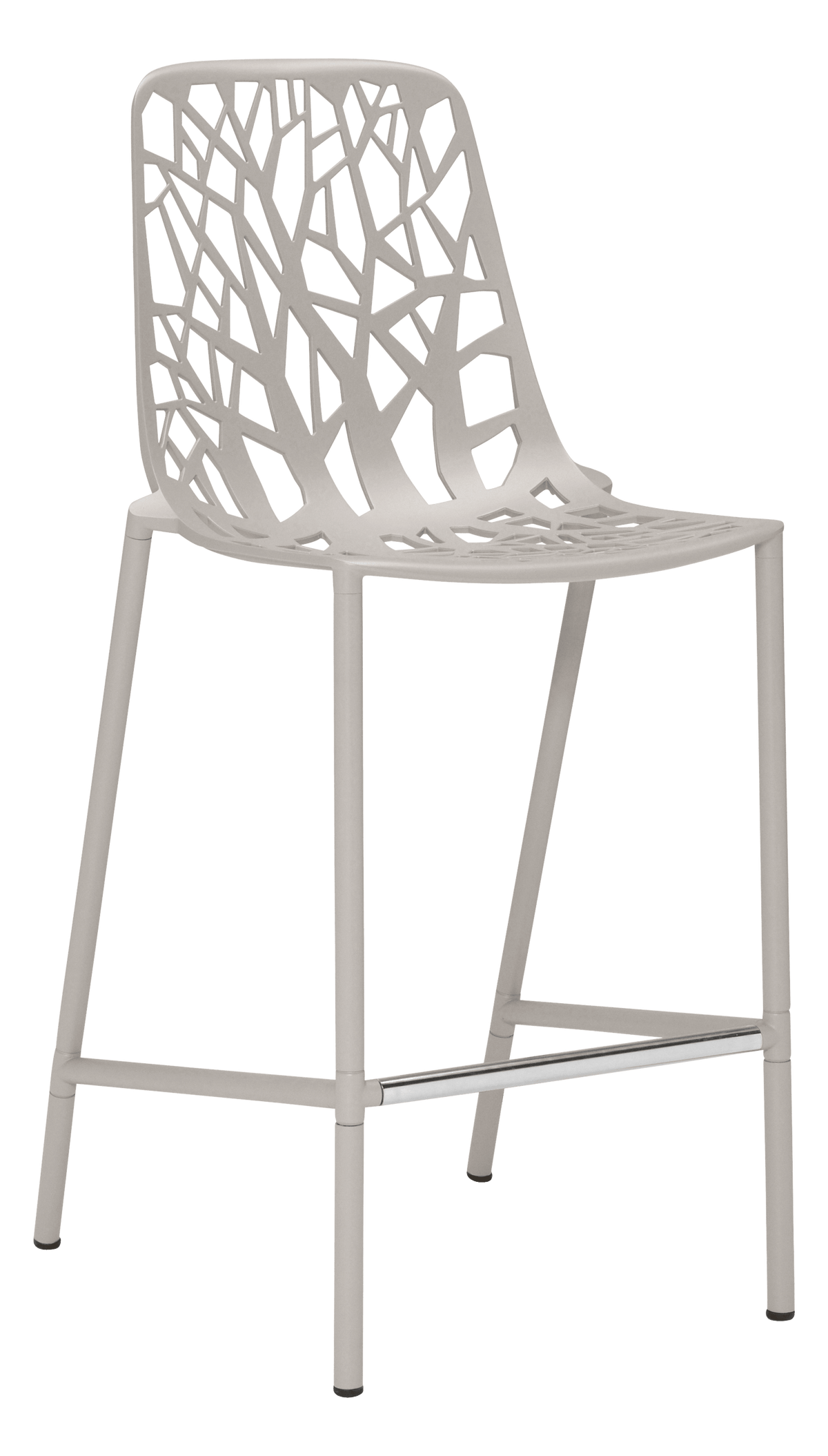 Forest High Back Counter Stool by JANUS et Cie in Powder Grey