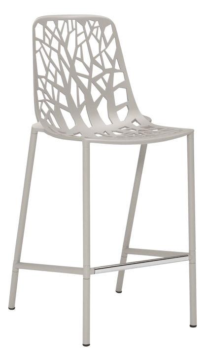 Forest High Back Counter Stool by JANUS et Cie in Powder Grey