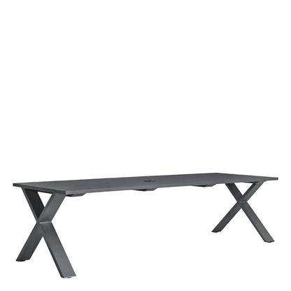 Get-Together Table 275 With Umbrella Hole by JANUS et Cie in Metallic Grey