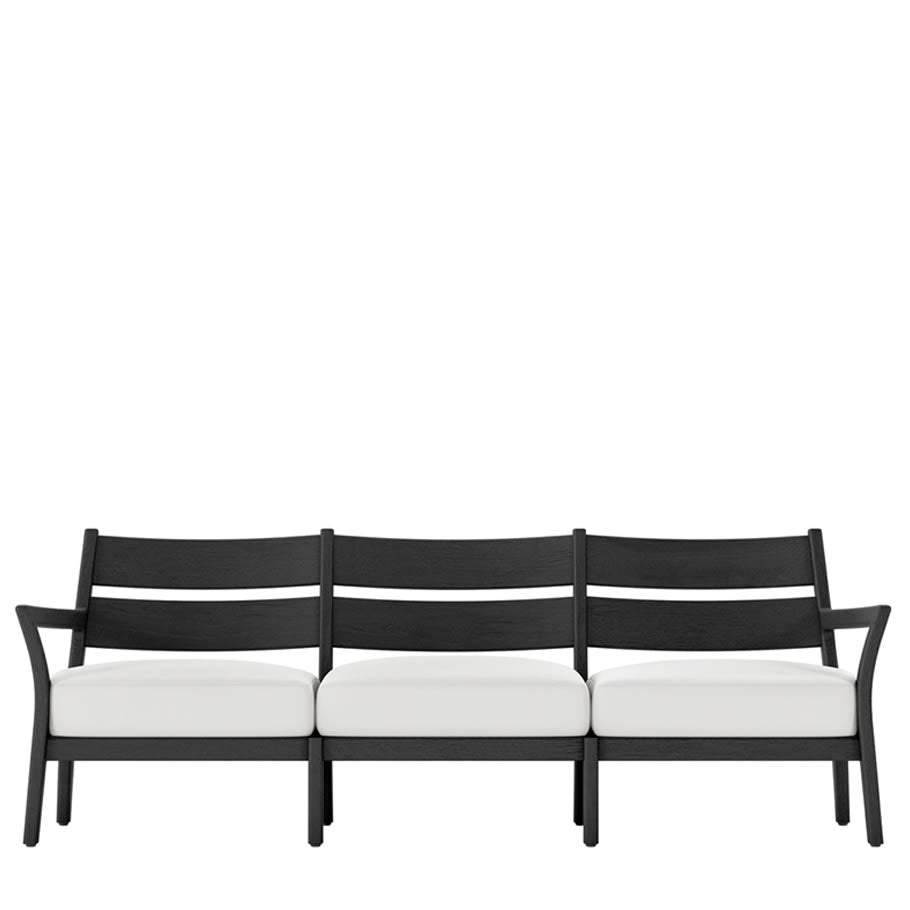 Besso Teak Sofa 3 Seat by JANUS et Cie in Black