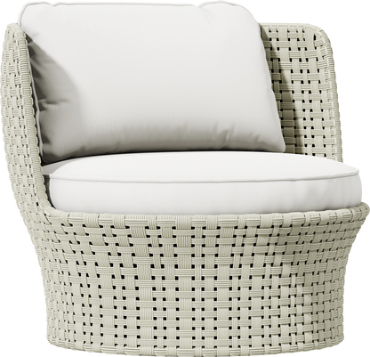 Cordee Swivel Lounge Chair by JANUS et Cie in Fossil