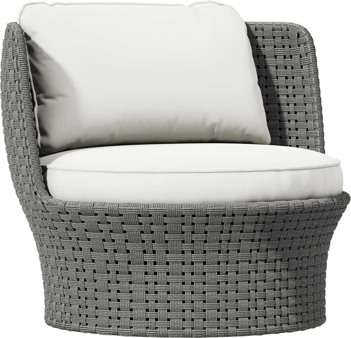 Cordee Swivel Lounge Chair by JANUS et Cie in Chassis Silver