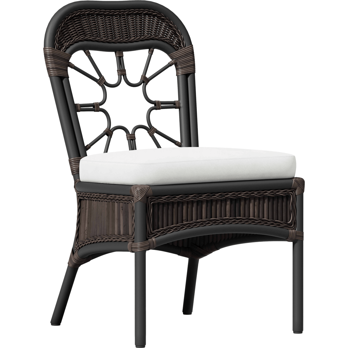 Fleura Side Chair by JANUS et Cie in Obsidian/Garden Gate