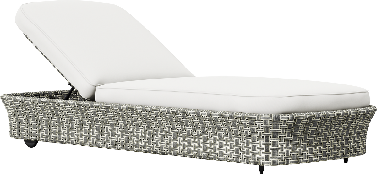 Cordee Chaise Lounge by JANUS et Cie in Chassis Silver/Fossil