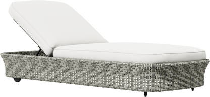 Cordee Chaise Lounge by JANUS et Cie in Chassis Silver/Fossil