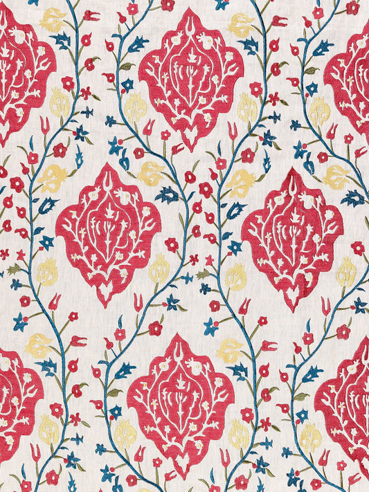 Izmir Embroidered Linen Fabric by Vaughan in Multi