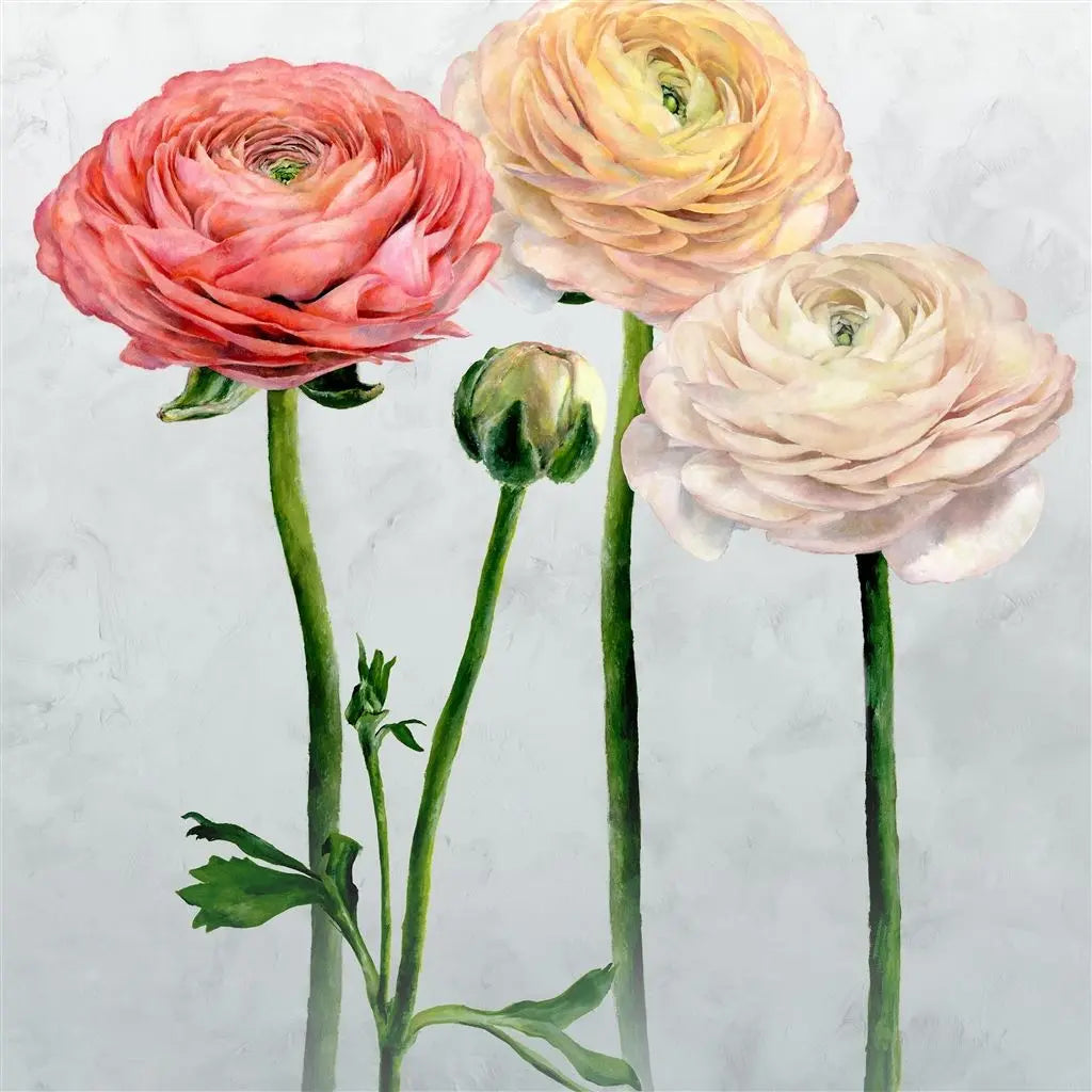 Tourangelle Scene 2 Wallpaper Panel by Designers Guild in Peony