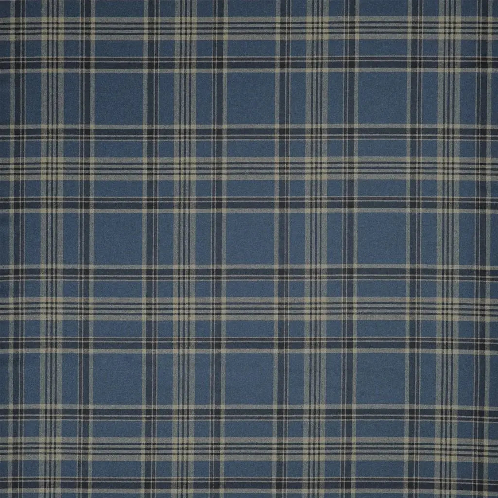 Deerpath Trail Plaid Fabric by Ralph Lauren in Ink