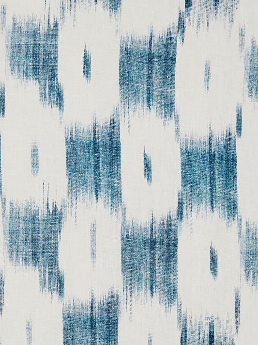 Patmos Printed Linen Fabric by Vaughan in Blue