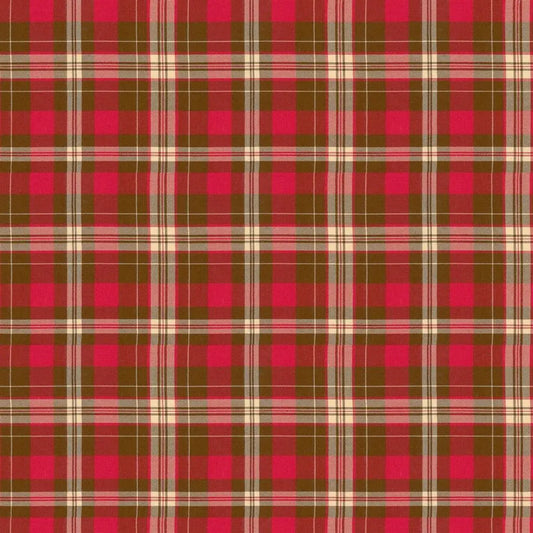 Willard Tartan Fabric by Ralph Lauren in Red / Brown