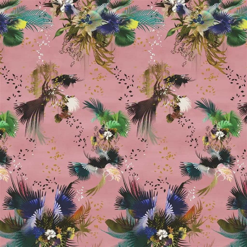 Oiseau Fleur Wallpaper Panel by Christian Lacroix in Bourgeon
