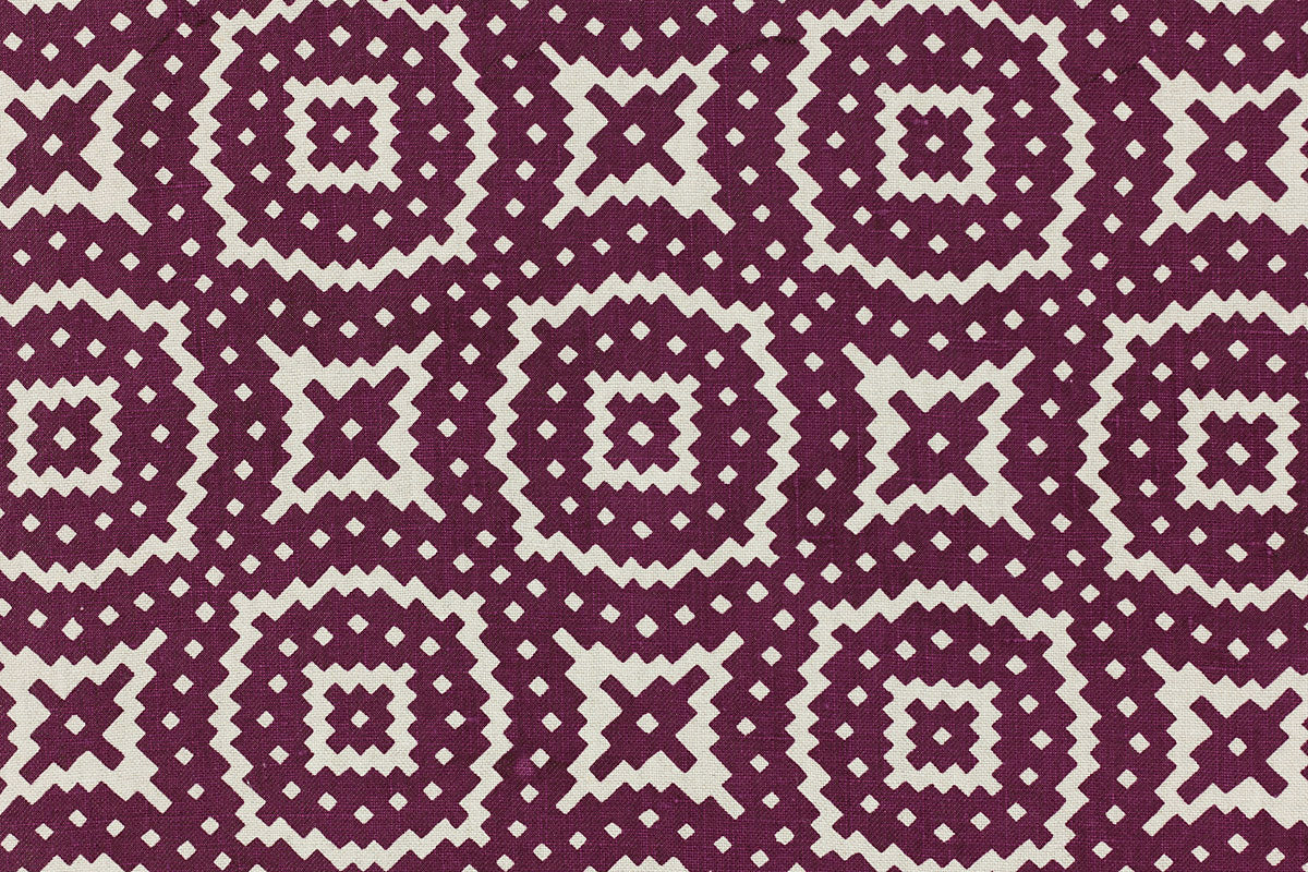 Java Fabric by Raoul Textiles in Eggplant