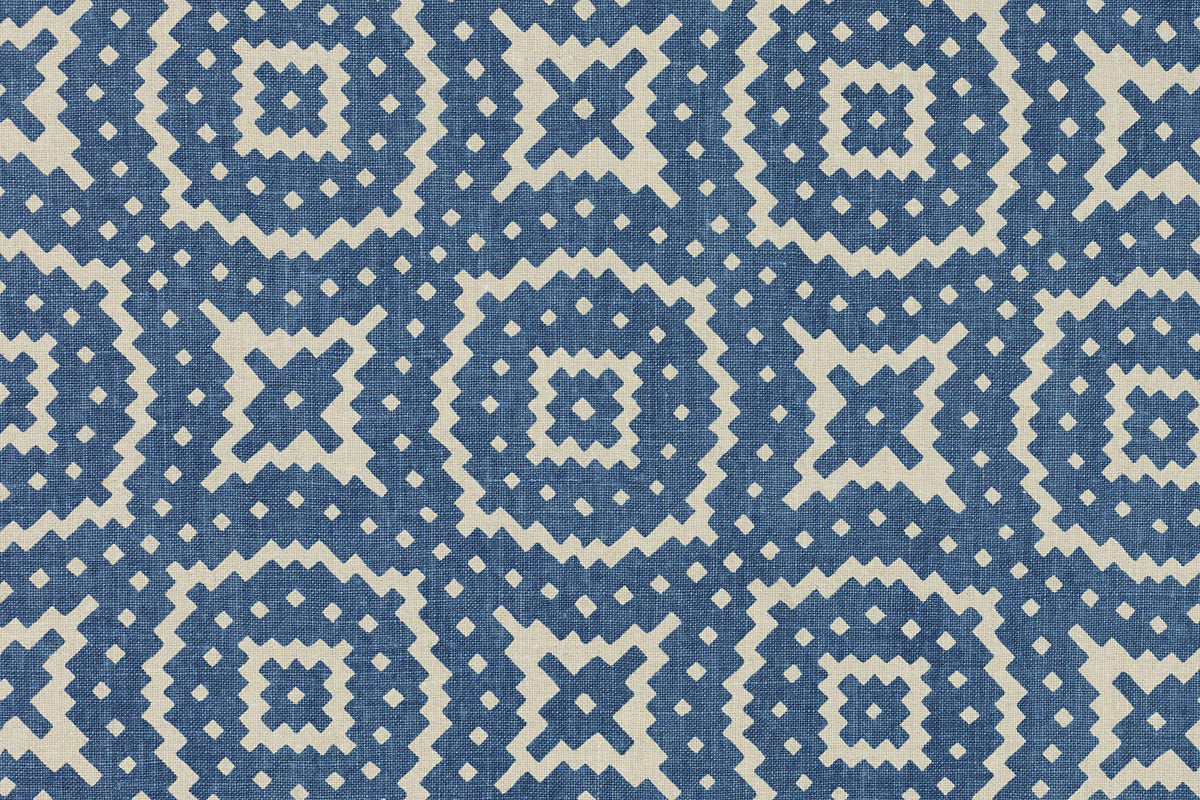 Java Fabric by Raoul Textiles in Indigo