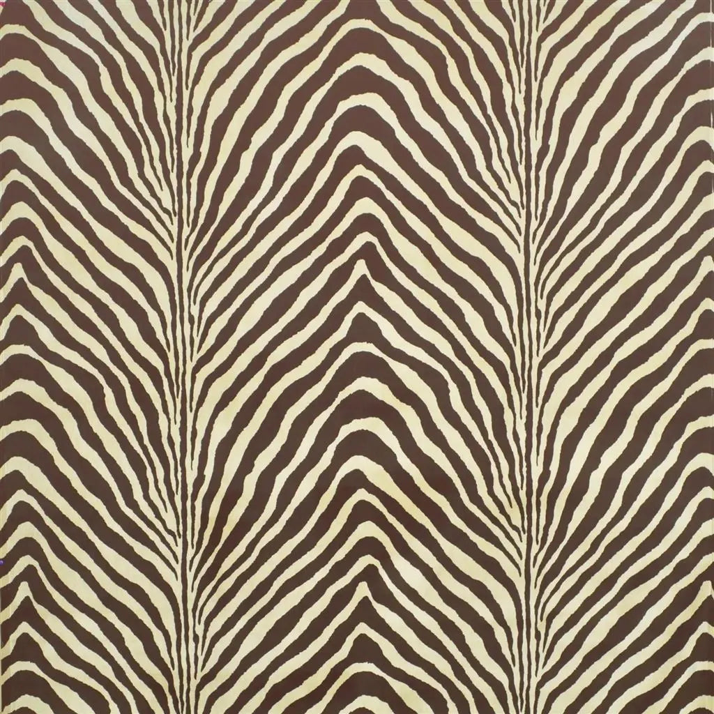 Bartlett Zebra Fabric by Ralph Lauren in Chestnut