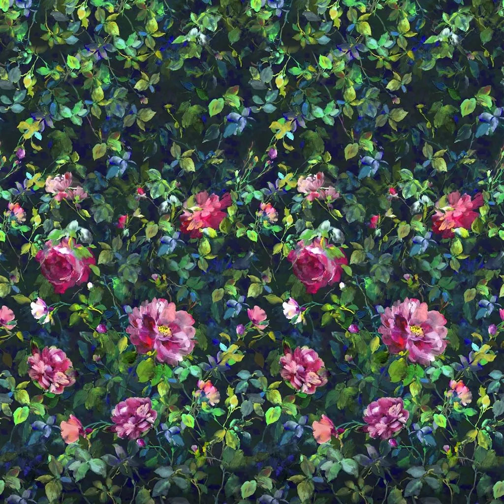 Gertrude Rose Wallpaper Panel by Designers Guild in Fuchsia
