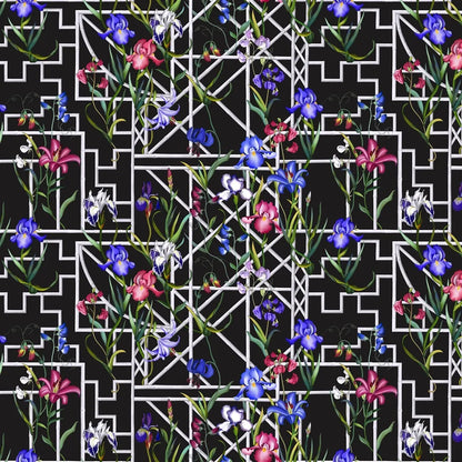 Fretwork Garden Fabric by Christian Lacroix in Jais