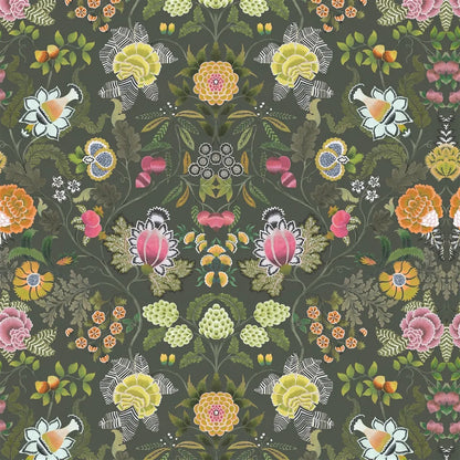 Brocart Decoratif Velours Fabric by Designers Guild in Olive