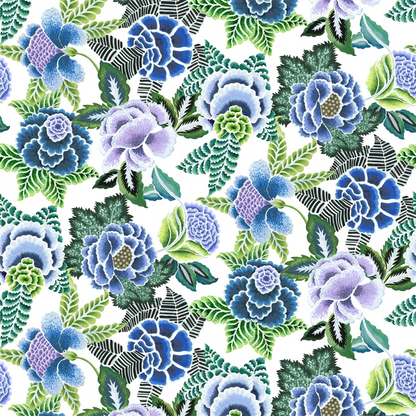 Rose de Damas Fabric by Designers Guild in Cobalt