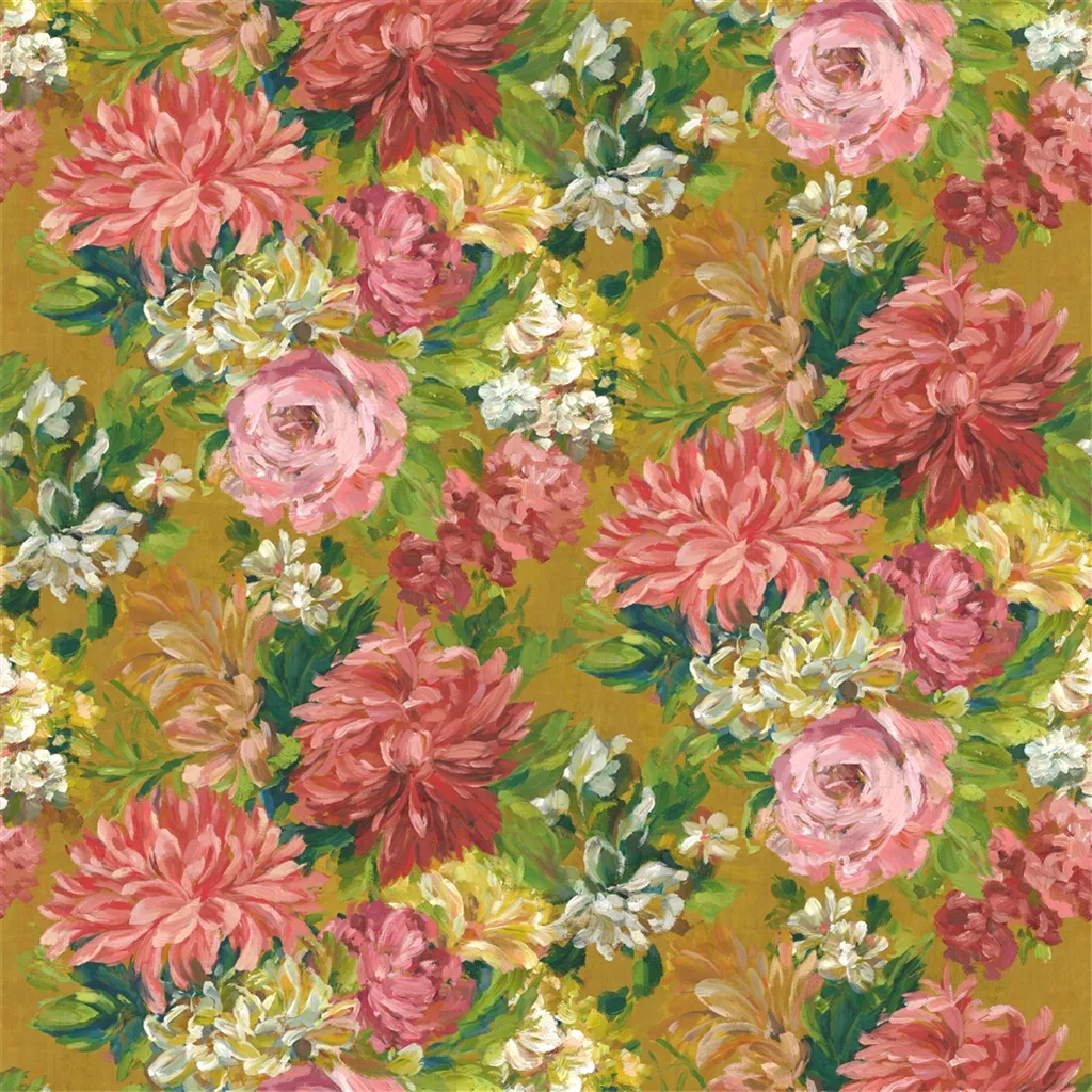 Fleur D Artistes Fabric by Designers Guild in Terracotta