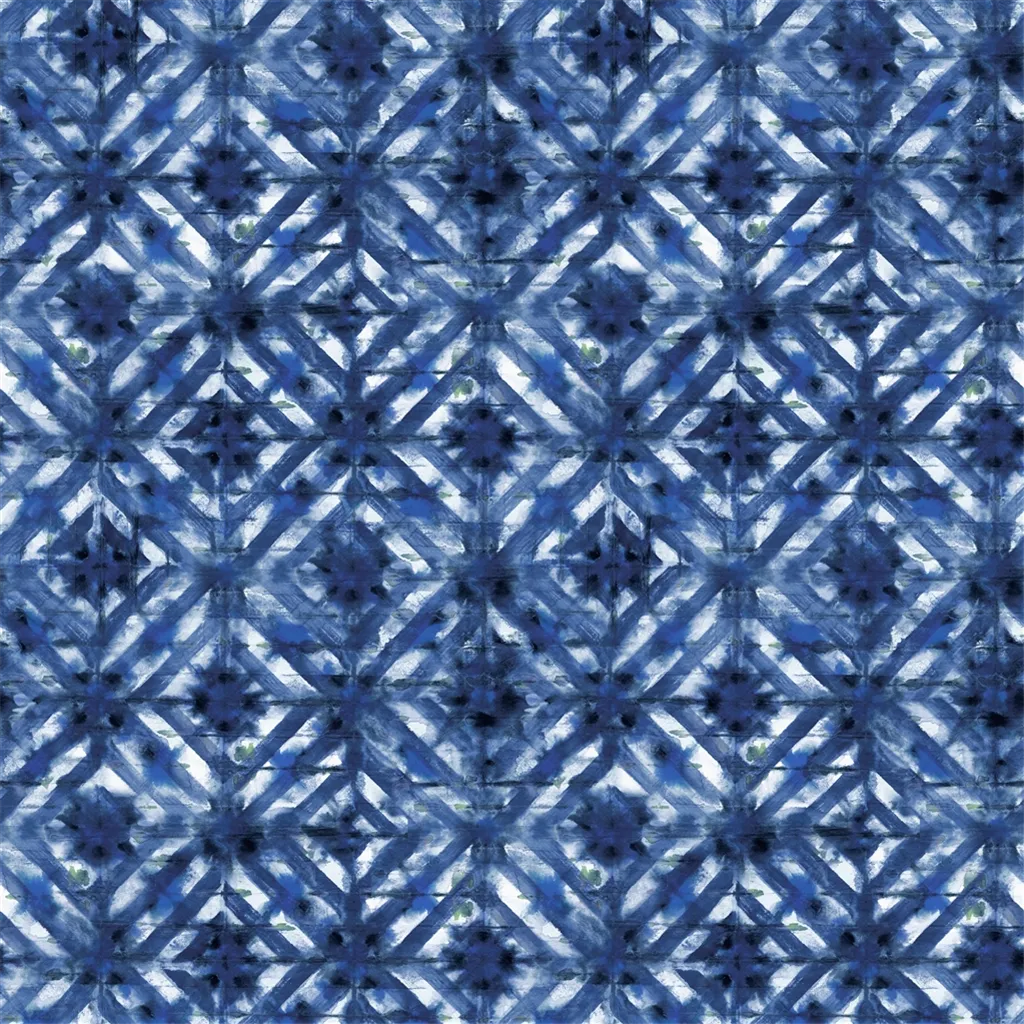 Parquet Batik Fabric by Designers Guild in Indigo