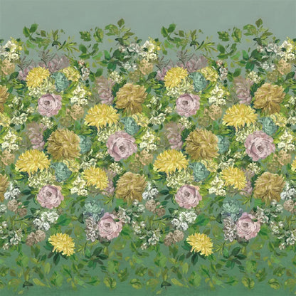 Fleur D Artistes Wallpaper Panel by Designers Guild in Vintage Green