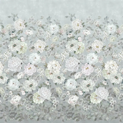 Fleur Blanche Wallpaper Panel by Designers Guild in Platinum