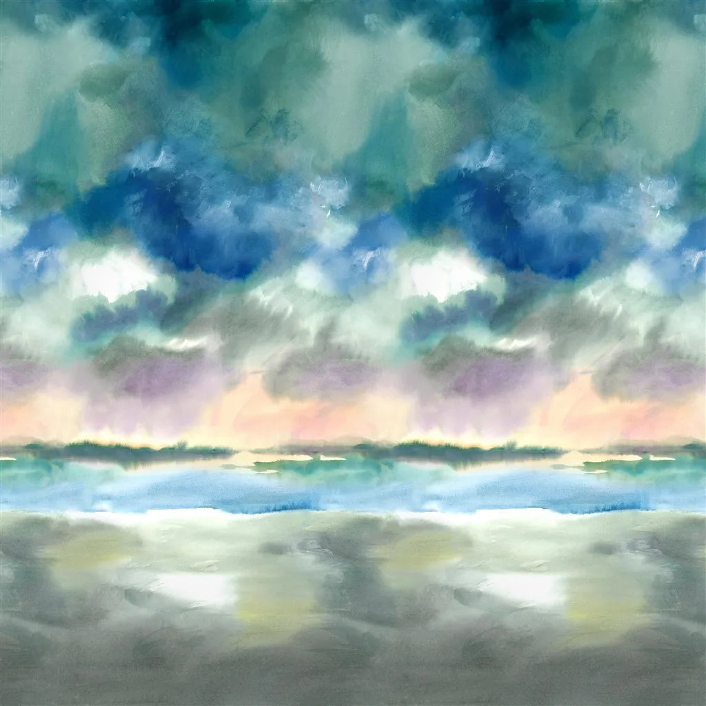 Paysage Marin Wallpaper Panel by Designers Guild in Sky
