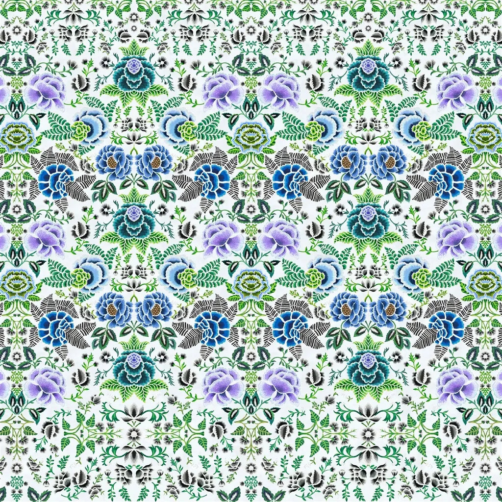 Rose de Damas Wallpaper Panel by Designers Guild in Cobalt