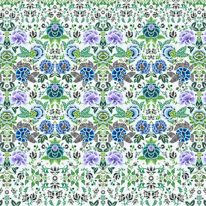 Rose de Damas Wallpaper Panel by Designers Guild in Cobalt