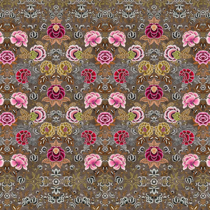 Rose de Damas Wallpaper Panel by Designers Guild in Cranberry