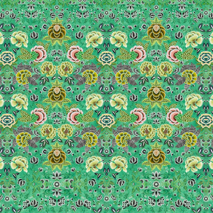 Rose de Damas Wallpaper Panel by Designers Guild in Jade