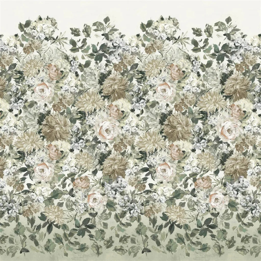 Fleur D Artistes Wallpaper Panel by Designers Guild in Chalk