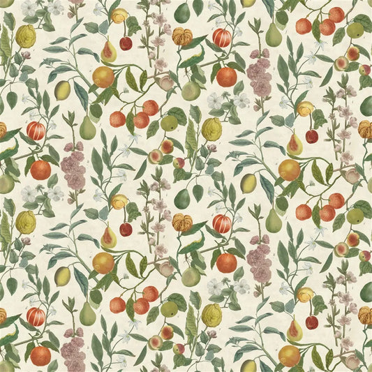 Orchard Fruits Fabric by John Derian in Parchment