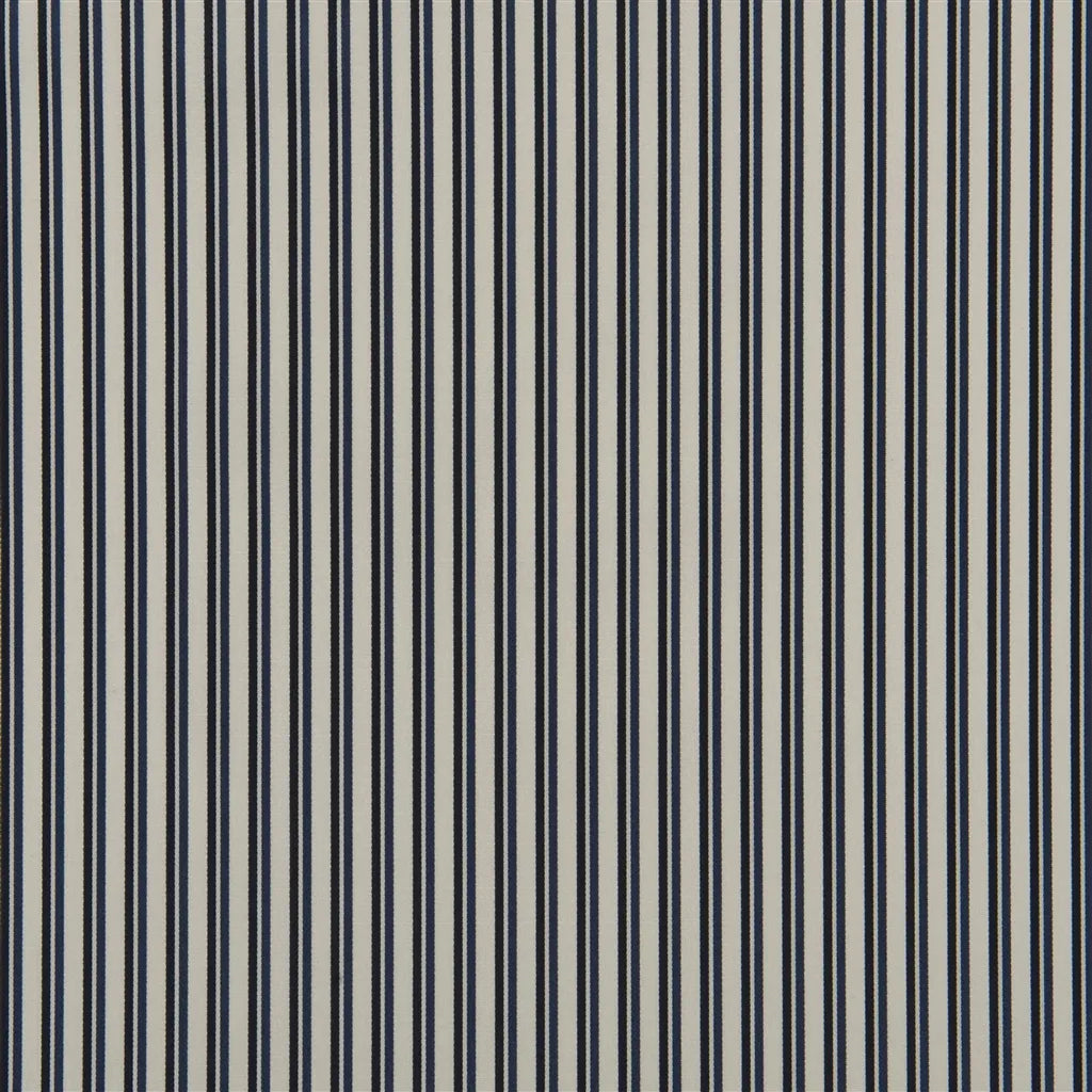 Norbury Stripe Fabric by Ralph Lauren in Slate