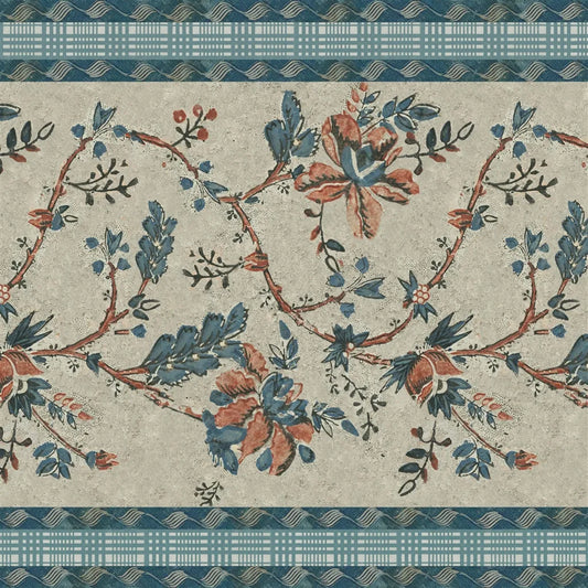 Pentimento Wide Border Wallpaper by John Derian in Linen