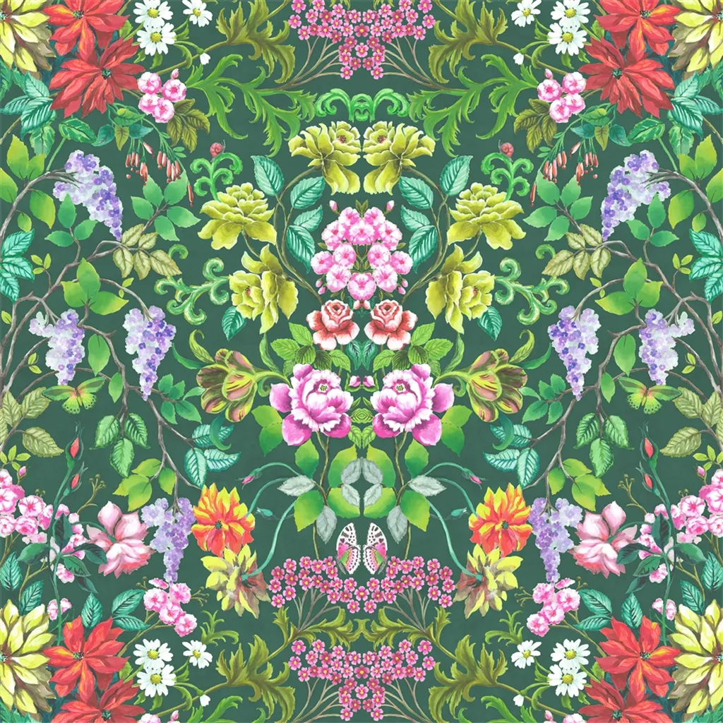 Eleonora Velours Fabric by Designers Guild in Viridian