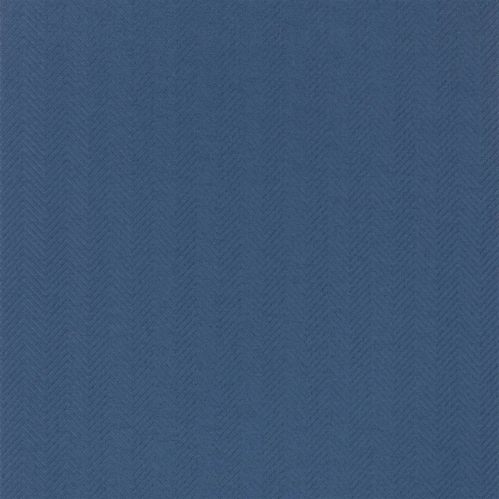 Koa Chevron Wallpaper by Ralph Lauren in Cobalt