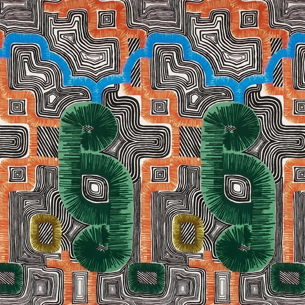 En Allant aux Baux Fabric by Christian Lacroix in Cypres