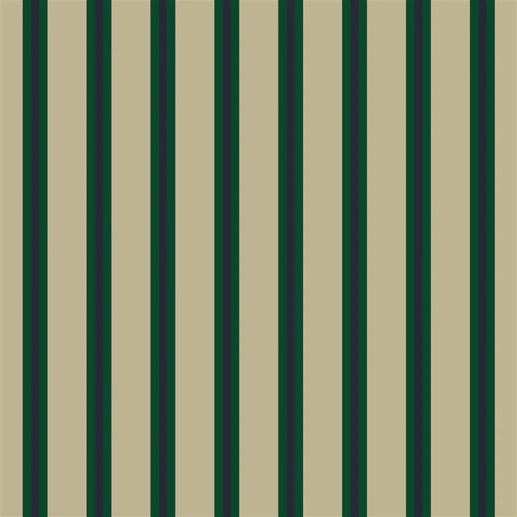 Cricket Stripe Fabric by Ralph Lauren in Green